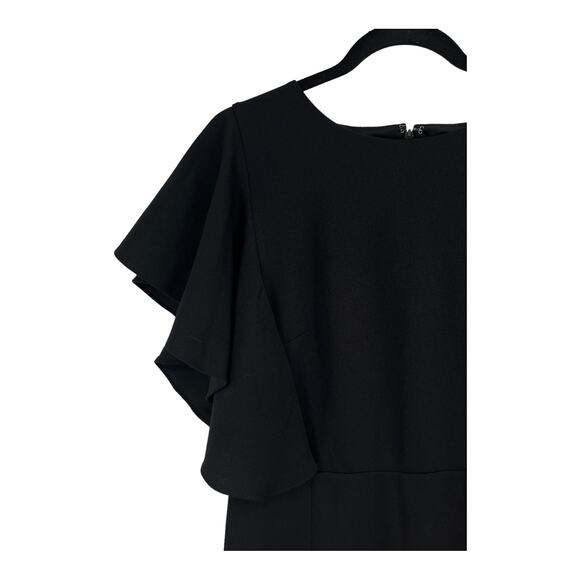 Alexia Admor dress Luna draped flutter sleeves black Medium M - Picture 3 of 5